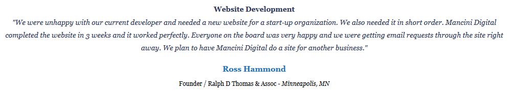 Website Testimonial or Review